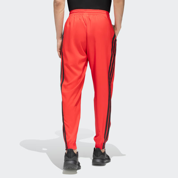 Red 3 Stripes Woven Track Pants