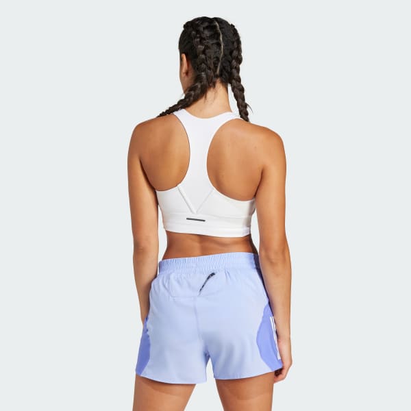 White Run Pocket Medium-Support Bra