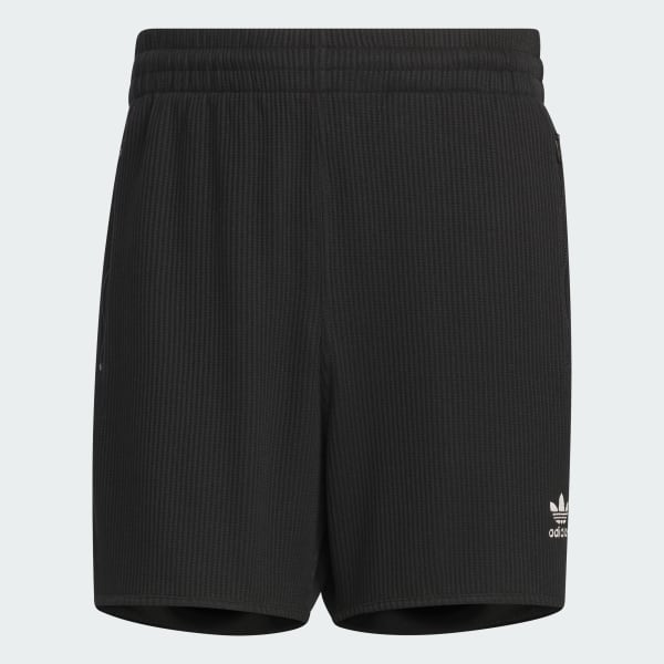 Negro Pantalón corto Waffle