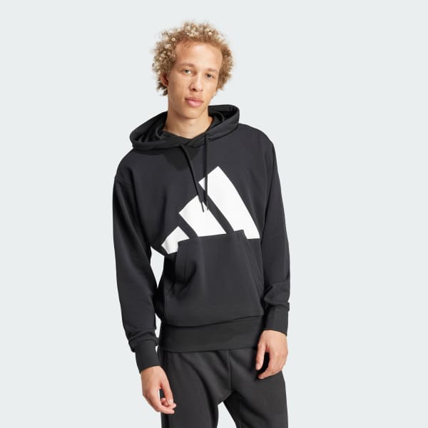 Schwarz Essentials Big Logo French Terry Hoodie