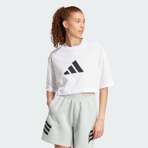 White Future Icons 3 Bar Logo Tee