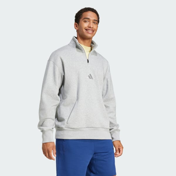 Grey ALL SZN Fleece 1/4-Zip Crew Sweatshirt