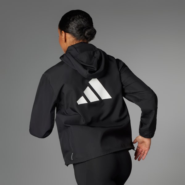 Schwarz Run It Laufjacke
