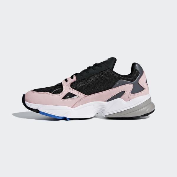 adidas falcon shoes black and pink