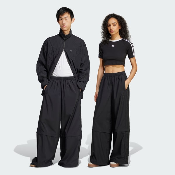 Black Rasant Cut Line Track Pants