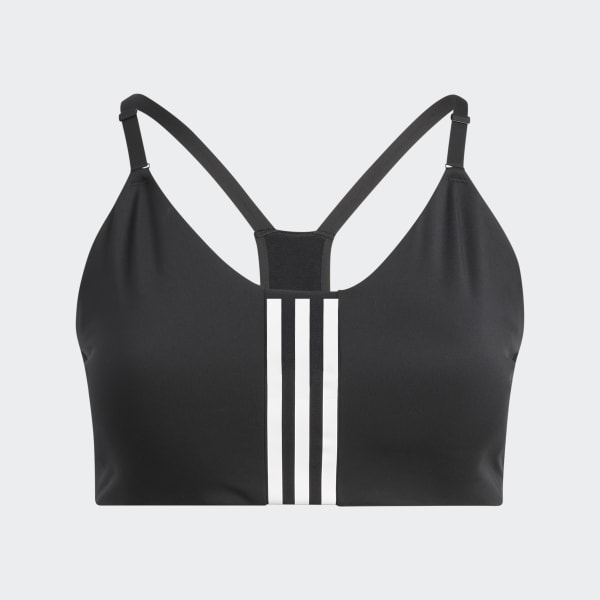 cierna Športová podprsenka adidas Aeroimpact Training Light-Support (plus size)