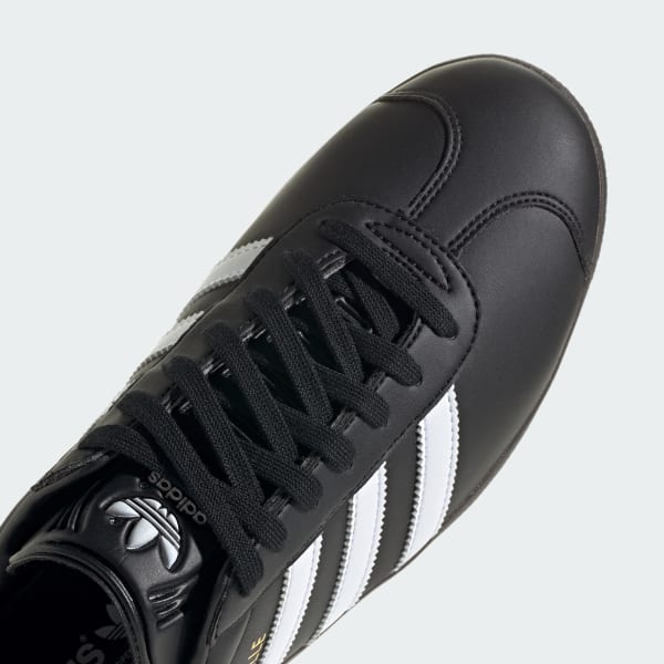 Gazelle adidas black leather best sale