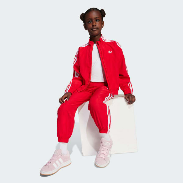 Red Woven 키즈 트랙 수트