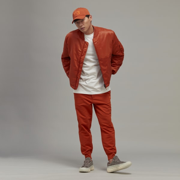 Red Y-3 클래식 테리 커프트 팬츠 EKC91