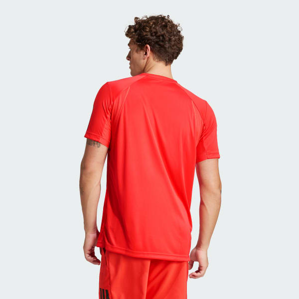 Rojo Polera de Tenis Club Climacool 3 Tiras