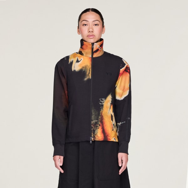 Svart Y-3 AOP Treningsoverdel - 3-Stripes