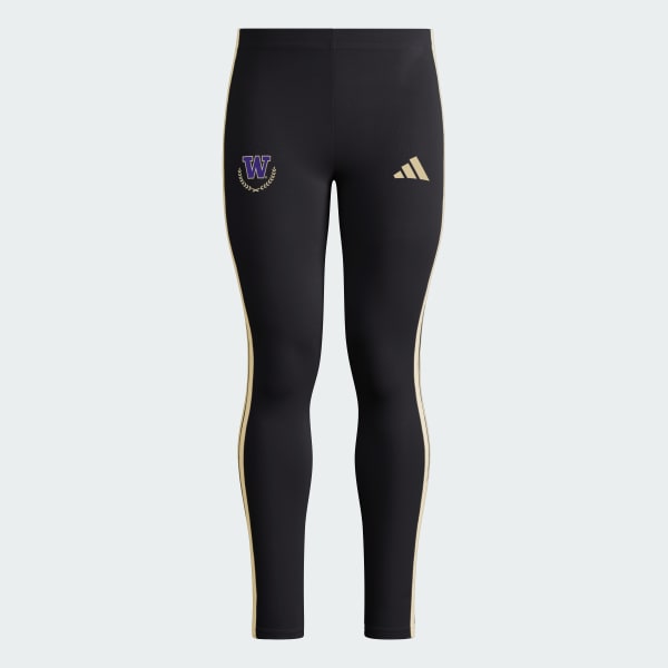 Black Washington Essentials 3-Stripes Cotton Leggings