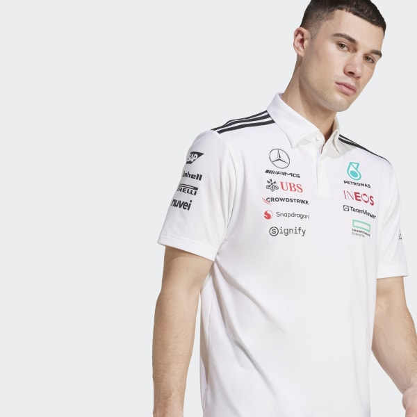 AMG FORMULA ONE TEAMポロシャツ アディダス MERCEDES-AMG PETRONAS F1チーム ポロ - ホワイト