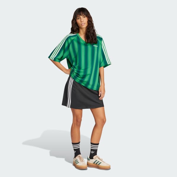 Verde Camiseta holgada Linear