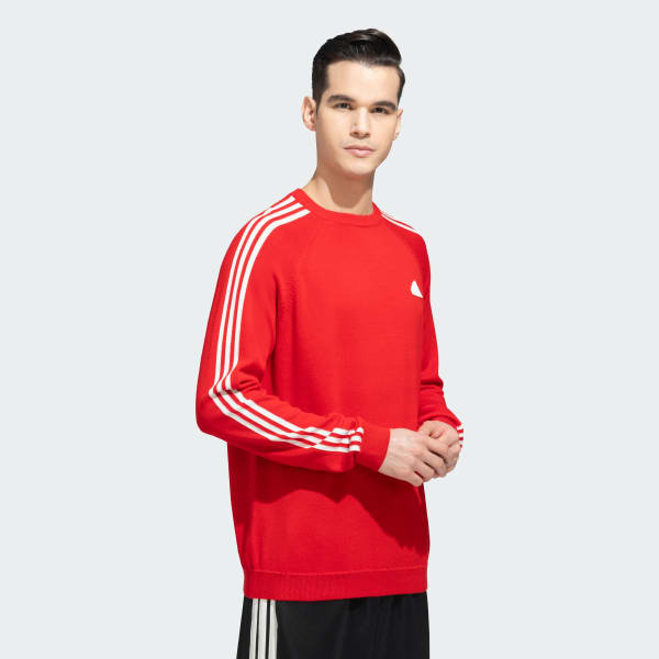 Red adidas Crewneck Sweater