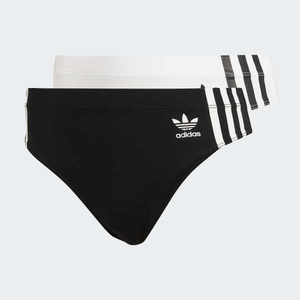 cerná Tanga Adicolor Comfort Flex Cotton Wide Side (2 kusy v balení) HPO17