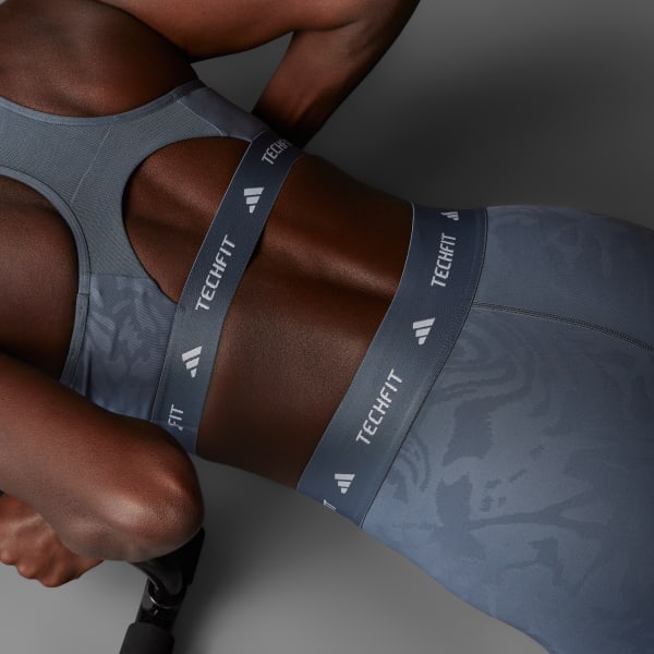 Siyah TECHFIT Printed 7/8 Tayt