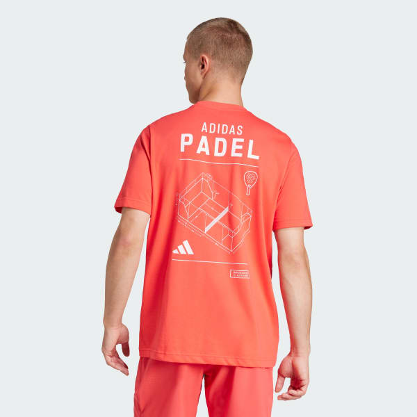 Vermelho T-shirt de Padel AEROREADY