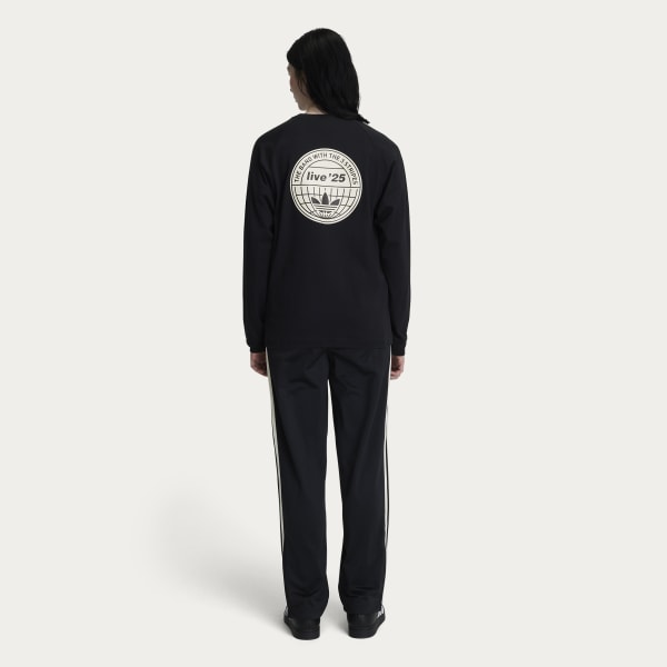 Oasis x adidas コラボ ツアー ロングスリーブシャツ Black adidas TOUR 3-STRIPES LONGSLEEVE TEE - Black | Free Shipping with