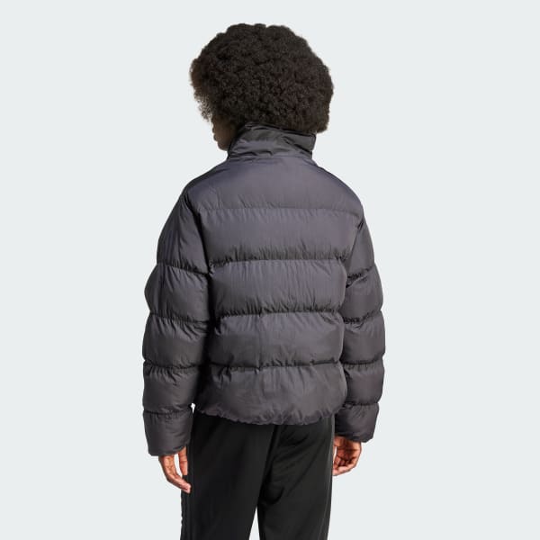 Μαύρο Short Vegan Puffer Jacket