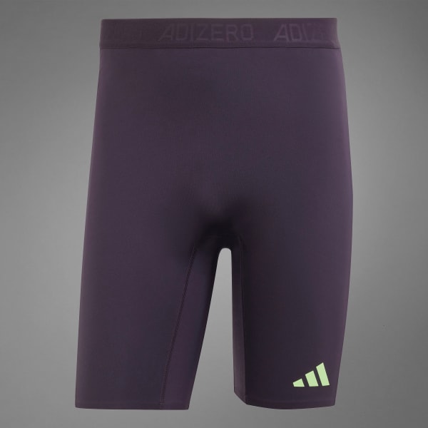 adidas Adizero Running Short Leggings - Purple, Men's Running