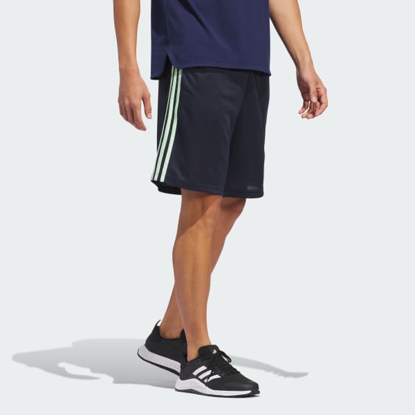 Azul Shorts Malha adidas Três Listras AEROREADY