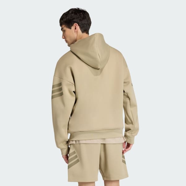 Brown Future Icons 3-Stripes Full-Zip Hoodie