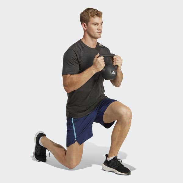 Blue Workout Teach Not Preach Shorts