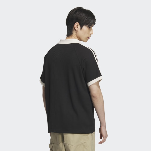 トップス adidas WAFFLE SHORT SLEEVE POLO SHIRT L Buy adidas Originals Light Blue Holiday Waffle Polo Shirt