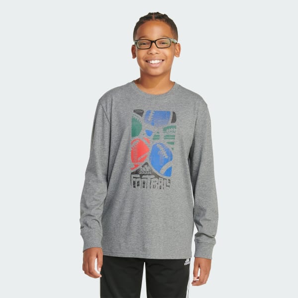 Multi Long Sleeve Graphic Heather Tee (Extended Size)