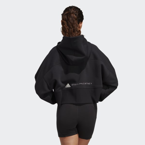 adidas by Stella McCartney Cropped Hoodie Zwart adidas
