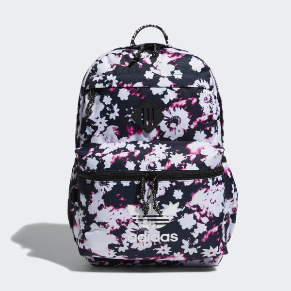 Adidas Originals Trefoil Backpack, Floral Legend Ink Blue/White, One ...