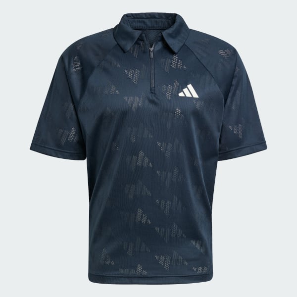 adidas Stadium Jacquard Polo Tee - Blue | Free Shipping with