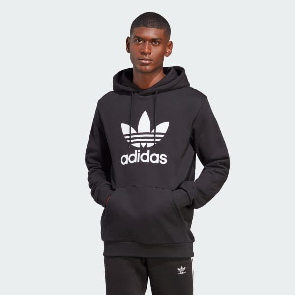 Poleron negro sales adidas hombre