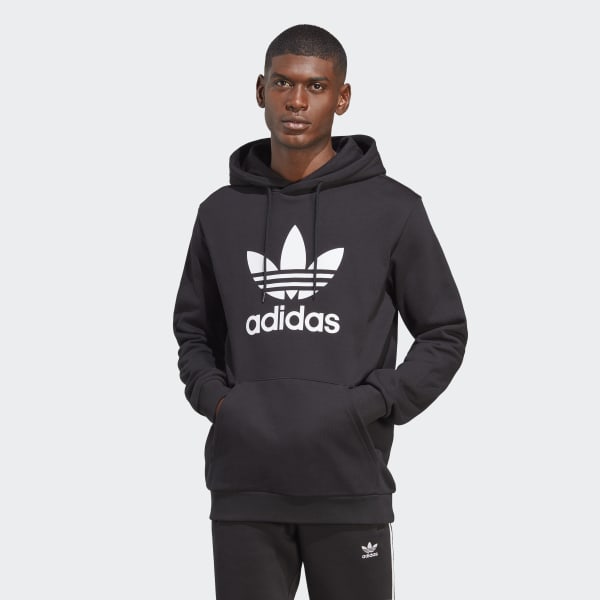 Adidas trefoil discount blackbird black hoodie