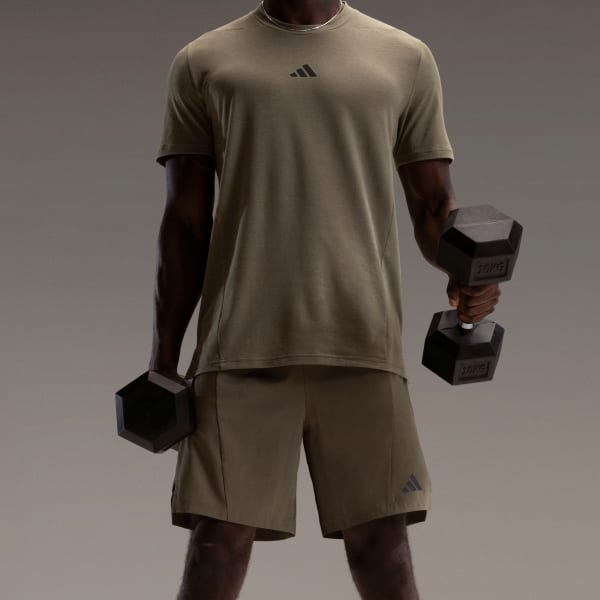 adidas Designed for Training Workout Tee - Green | Free