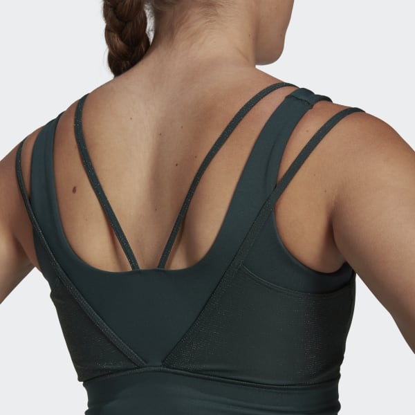 Vert Brassière de training brillante Powerimpact Maintien moyen DO013