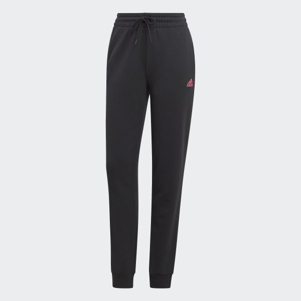 adidas Essentials Linear French Terry Cuffed Pants - Black | Women's ...