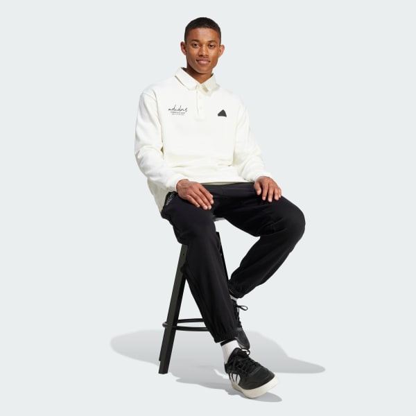 Nero Pantaloni Brand Love French Terry