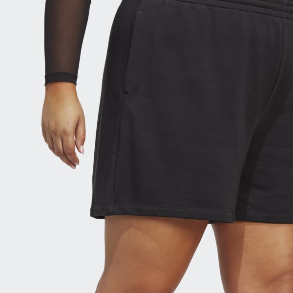 Svart Adicolor Essentials French Terry Shorts (Plus Size)
