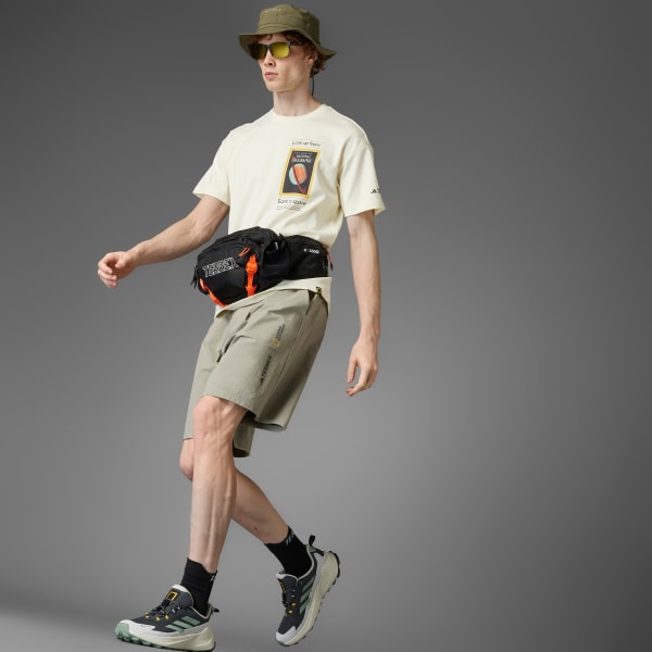 Μπεζ T-shirt με σχέδια adidas National Geographic UF AEROREADY