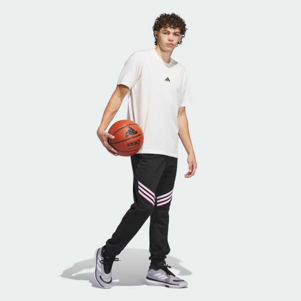 Negro Pantalón adidas Basketball Crazy Warm Tela Fleece