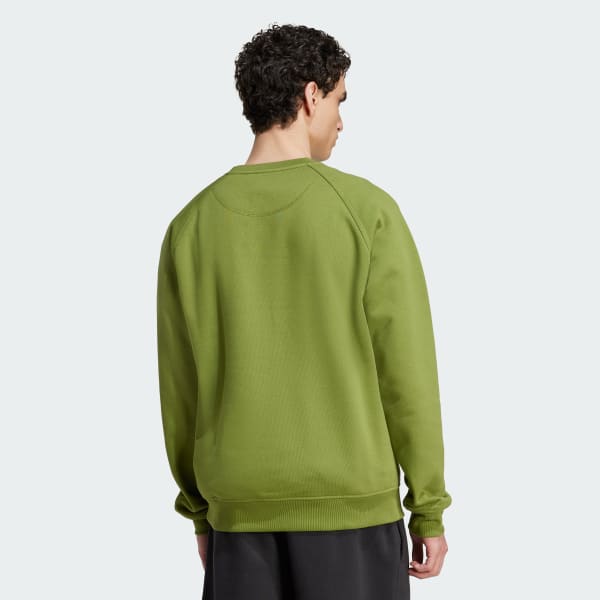 Verde Sudadera cuello redondo Trefoil Essentials