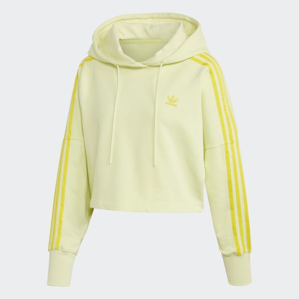 adidas equipment yellow cropped sweatshirt