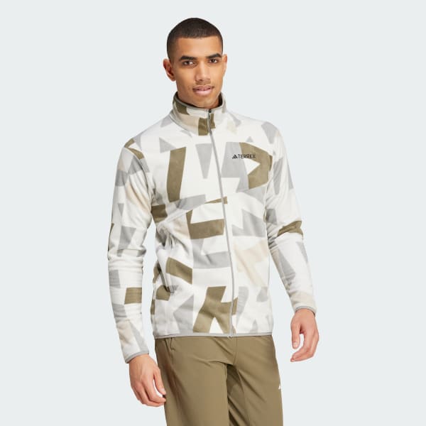 Gris Chamarra Terrex Multi Printed Full-Zip Fleece