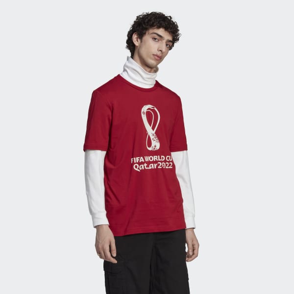 Jugando ajedrez cinta Objetivo Camiseta Copa Mundial de la FIFA 2022™ Graphic - Burgundy adidas | adidas  España