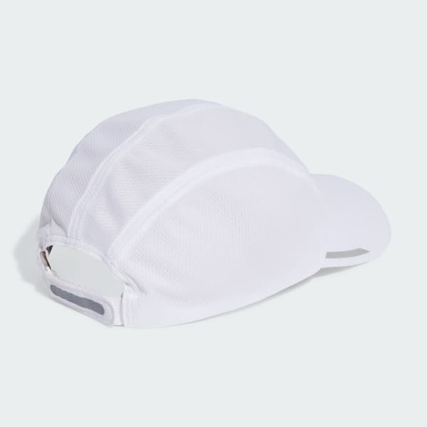White Running AEROREADY Four-Panel Mesh Cap