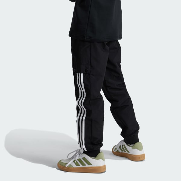 Noir Pantalon cargo toile à revers Street Jam Enfants