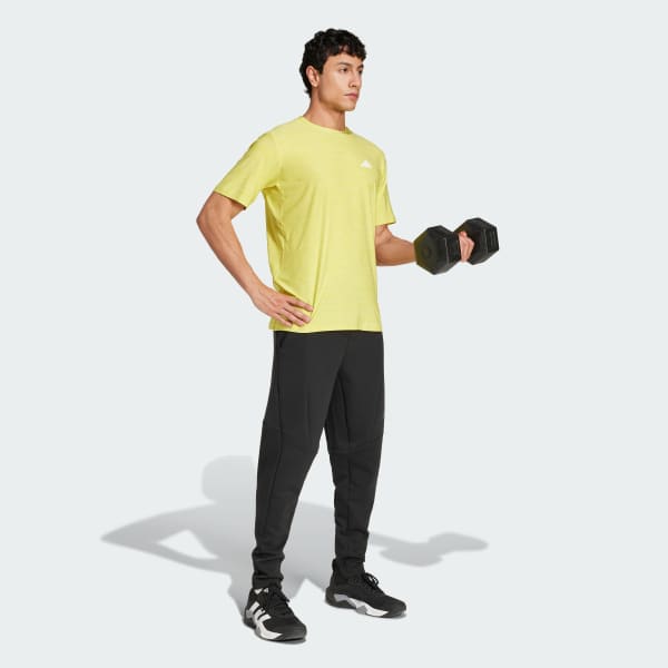 Amarelo Camiseta Treino Alongamento Train Essentials