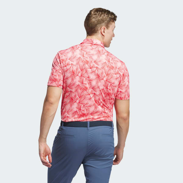 สีชมพู เสื้อโปโลพิมพ์ลายผ้าตาข่าย Ultimate365